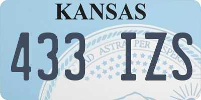 KS license plate 433IZS