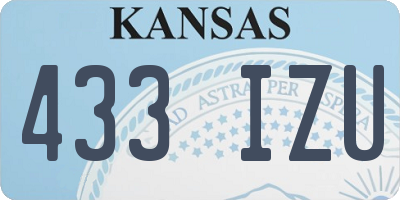 KS license plate 433IZU