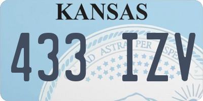 KS license plate 433IZV