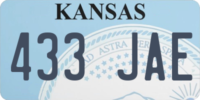 KS license plate 433JAE