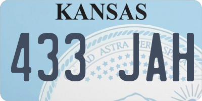 KS license plate 433JAH