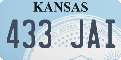 KS license plate 433JAI