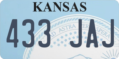 KS license plate 433JAJ