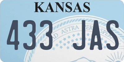 KS license plate 433JAS