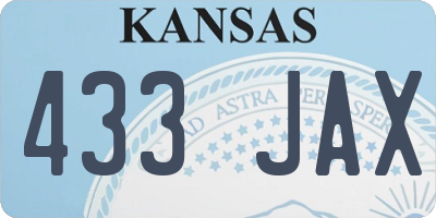 KS license plate 433JAX