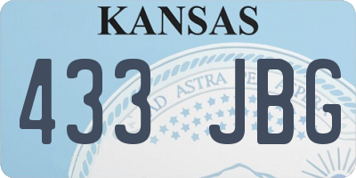 KS license plate 433JBG