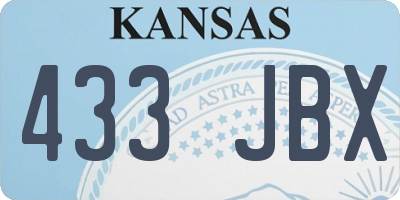KS license plate 433JBX