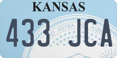 KS license plate 433JCA
