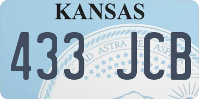 KS license plate 433JCB