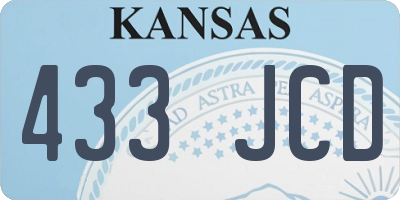 KS license plate 433JCD