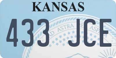 KS license plate 433JCE