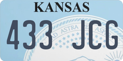 KS license plate 433JCG