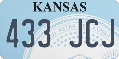 KS license plate 433JCJ
