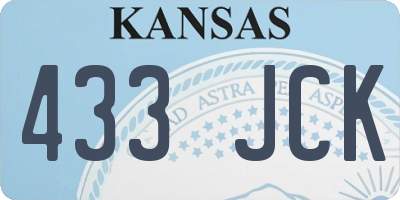 KS license plate 433JCK