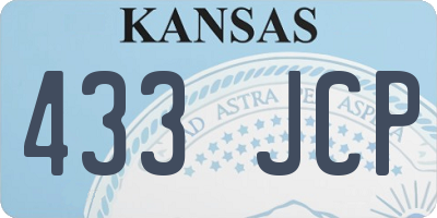 KS license plate 433JCP
