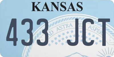 KS license plate 433JCT