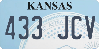 KS license plate 433JCV