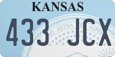 KS license plate 433JCX
