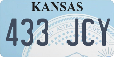 KS license plate 433JCY