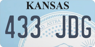 KS license plate 433JDG