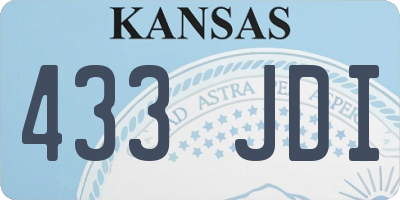 KS license plate 433JDI