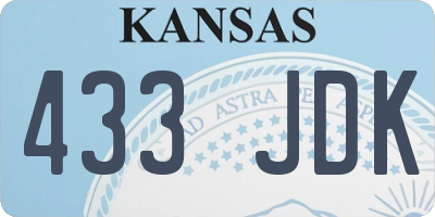 KS license plate 433JDK