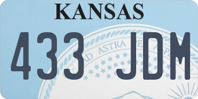 KS license plate 433JDM