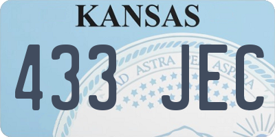 KS license plate 433JEC