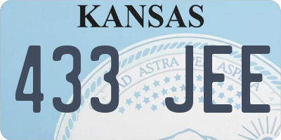 KS license plate 433JEE