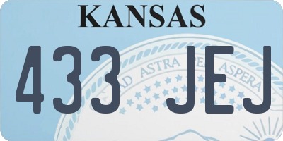 KS license plate 433JEJ