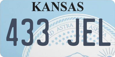 KS license plate 433JEL