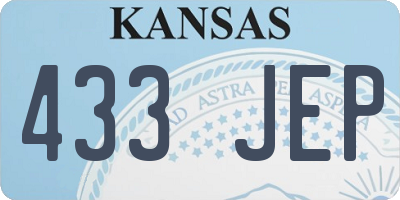 KS license plate 433JEP