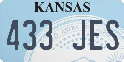 KS license plate 433JES