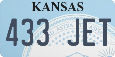 KS license plate 433JET