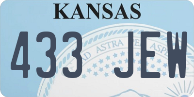 KS license plate 433JEW