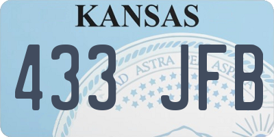 KS license plate 433JFB