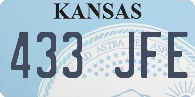 KS license plate 433JFE