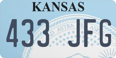 KS license plate 433JFG