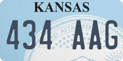 KS license plate 434AAG