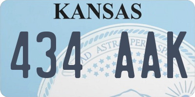 KS license plate 434AAK