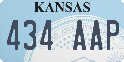 KS license plate 434AAP