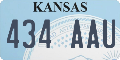 KS license plate 434AAU