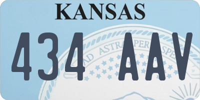KS license plate 434AAV