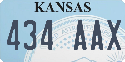 KS license plate 434AAX