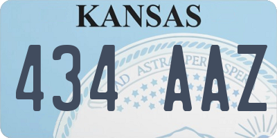 KS license plate 434AAZ