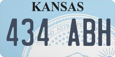 KS license plate 434ABH