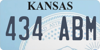 KS license plate 434ABM