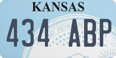 KS license plate 434ABP