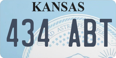 KS license plate 434ABT