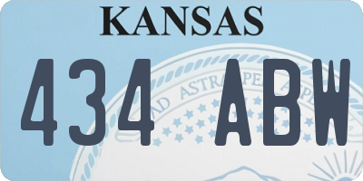 KS license plate 434ABW